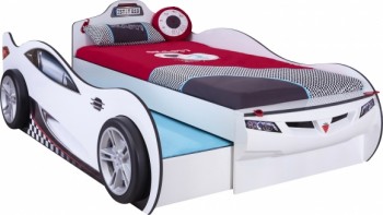 CARBED Кровать-машина Coupe с выдвижной кроватью White 20.03.1310.00 в Табулге - tabulga.mebel54.com | фото