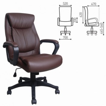 Кресло офисное BRABIX Enter EX-511 (коричневый) в Табулге - tabulga.mebel54.com | фото