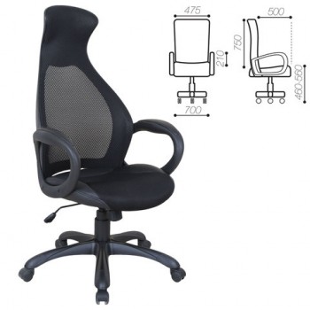 Кресло офисное BRABIX Genesis EX-517 (черное) в Табулге - tabulga.mebel54.com | фото