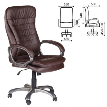Кресло офисное BRABIX Omega EX-589 (коричневое) в Табулге - tabulga.mebel54.com | фото
