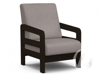 Кресло отдыха Вега-34 (венге лак/UNO ROSY-GREY) в Табулге - tabulga.mebel54.com | фото