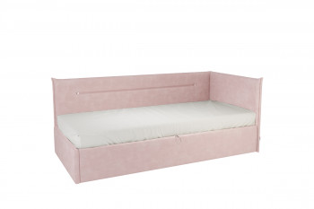 Кровать 0.9 Альба Тахта (Нежно-розовый велюр) в Табулге - tabulga.mebel54.com | фото