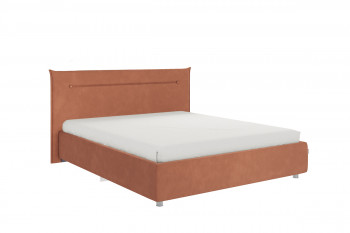 Кровать 1,6 Альба с основанием (Персик велюр) в Табулге - tabulga.mebel54.com | фото