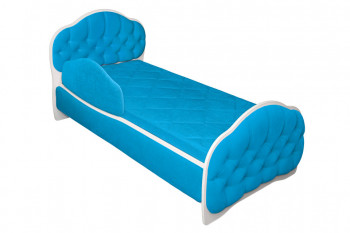 Кровать 160 Гармония 84 Ярко-голубой (мягкий бортик) в Табулге - tabulga.mebel54.com | фото