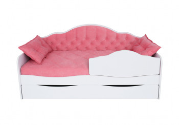 Кровать 180 серии Иллюзия Лайт 1 ящик 89 Розовый (подушки) в Табулге - tabulga.mebel54.com | фото