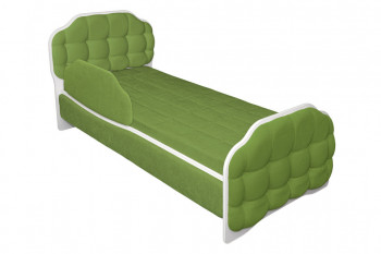 Кровать 190 Атлет Lux 76 Зелёный (мягкий бортик) в Табулге - tabulga.mebel54.com | фото