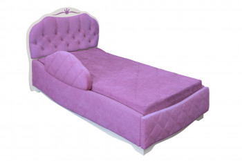 Кровать 190 Гармония Lux 67 Светло-фиолетовый (мягкий бортик) в Табулге - tabulga.mebel54.com | фото