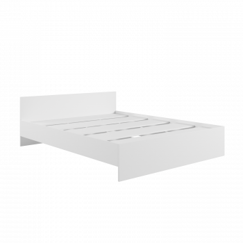 Кровать без ящ. М1400 Мадера Белый в Табулге - tabulga.mebel54.com | фото