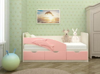 Кровать детская 1,8м Дельфин (Розовый металлик) в Табулге - tabulga.mebel54.com | фото