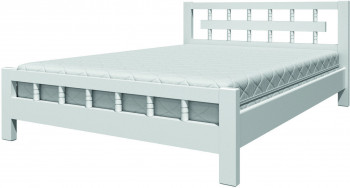 Кровать Натали-5 из массива сосны 1600*2000 Белый античный в Табулге - tabulga.mebel54.com | фото