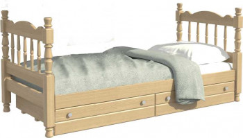 Кровать одинарная Аленка из массива сосны 800*1890 Сосна в Табулге - tabulga.mebel54.com | фото