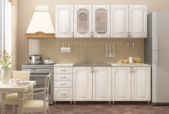 Кухонный гарнитур Лиза-1 (2,0м) (Белый/Сандал) в Табулге - tabulga.mebel54.com | фото