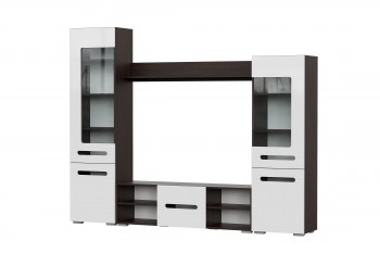 Мебель для гостиной МГС 6 (Исполнение 1/Венге/Белый глянец) в Табулге - tabulga.mebel54.com | фото