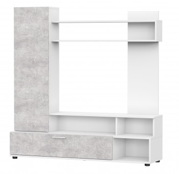 Мебель для гостиной "МГС 9" Белый / Цемент светлый в Табулге - tabulga.mebel54.com | фото
