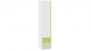 Шкаф для белья комбинированный «Сканди» Дуб Гарден/Белый/Зеленый в Табулге - tabulga.mebel54.com | фото