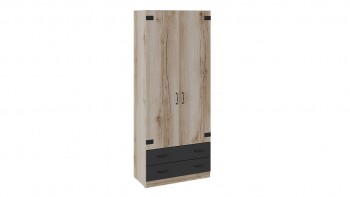 Шкаф для одежды комбинированный «Окланд» (Фон Черный/Дуб Делано) в Табулге - tabulga.mebel54.com | фото