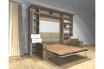 Шкаф-кровать с диваном Каролина в Табулге - tabulga.mebel54.com | фото
