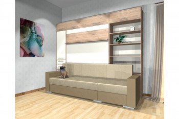 Шкаф-кровать с диваном Каролина в Табулге - tabulga.mebel54.com | фото