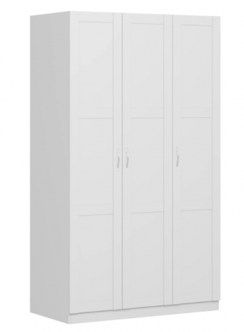 Шкаф трехдверный Пегас сборный белый в Табулге - tabulga.mebel54.com | фото