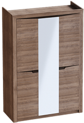 Шкаф трехдверный Соренто Дуб стирлинг/Кофе структурный матовый в Табулге - tabulga.mebel54.com | фото