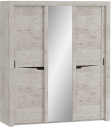 Шкаф трехдверный Соренто с раздвижными дверями Дуб бонифаций/Кофе структурный матовый в Табулге - tabulga.mebel54.com | фото