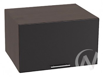Шкаф верхний Валерия-М ШВГ-610 (Черный металлик/Венге/горизонтальный/глубокий) в Табулге - tabulga.mebel54.com | фото