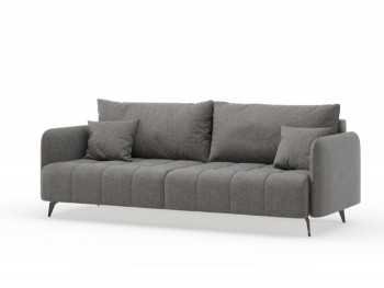 Валериан диван трёхместный прямой Стальной, ткань RICO FLEX 9292 в Табулге - tabulga.mebel54.com | фото